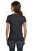 Bella + Canvas B6005/6005 Womens Jersey Short Sleeve V-Neck T-Shirt Heather Dark Grey Model Back