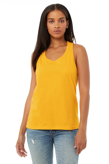 Bella + Canvas BC6008/B6008/6008 Womens Jersey Tank Top Gold Model Front