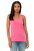 Bella + Canvas BC6008/6008 Womens Jersey Tank Top Charity Pink Model Front