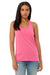 Bella + Canvas BC6008/B6008/6008 Womens Jersey Tank Top Charity Pink Model Front
