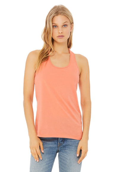 Bella + Canvas BC6008/6008 Womens Jersey Tank Top Sunset Orange Model Front