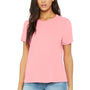 Bella + Canvas Womens Relaxed Jersey Short Sleeve Crewneck T-Shirt - Pink