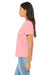 Bella + Canvas BC6400/6400 Womens Relaxed Jersey Short Sleeve Crewneck T-Shirt Pink Model Side