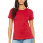 Bella + Canvas Womens Relaxed Jersey Short Sleeve Crewneck T-Shirt - Red