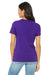 Bella + Canvas BC6400/6400 Womens Relaxed Jersey Short Sleeve Crewneck T-Shirt Team Purple Model Back