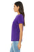 Bella + Canvas BC6400/B6400/6400 Womens Relaxed Jersey Short Sleeve Crewneck T-Shirt Team Purple Model Side