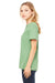 Bella + Canvas BC6400/6400 Womens Relaxed Jersey Short Sleeve Crewneck T-Shirt Leaf Green Model Side