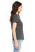 Bella + Canvas BC6400/B6400/6400 Womens Relaxed Jersey Short Sleeve Crewneck T-Shirt Asphalt Grey Model Side