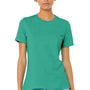 Bella + Canvas Womens Relaxed Jersey Short Sleeve Crewneck T-Shirt - Teal Green