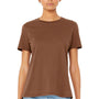 Bella + Canvas Womens Relaxed Jersey Short Sleeve Crewneck T-Shirt - Chestnut Brown