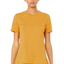 Bella + Canvas Womens Relaxed Jersey Short Sleeve Crewneck T-Shirt - Mustard Yellow