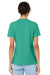 Bella + Canvas BC6400/6400 Womens Relaxed Jersey Short Sleeve Crewneck T-Shirt Teal Green Model Back