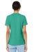 Bella + Canvas BC6400/B6400/6400 Womens Relaxed Jersey Short Sleeve Crewneck T-Shirt Teal Green Model Back