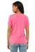 Bella + Canvas BC6400/6400 Womens Relaxed Jersey Short Sleeve Crewneck T-Shirt Charity Pink Model Back