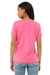 Bella + Canvas BC6400/B6400/6400 Womens Relaxed Jersey Short Sleeve Crewneck T-Shirt Charity Pink Model Back