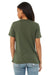 Bella + Canvas BC6400/6400 Womens Relaxed Jersey Short Sleeve Crewneck T-Shirt Military Green Model Back