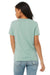 Bella + Canvas BC6400/B6400/6400 Womens Relaxed Jersey Short Sleeve Crewneck T-Shirt Dusty Blue Model Back