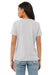 Bella + Canvas BC6400/6400 Womens Relaxed Jersey Short Sleeve Crewneck T-Shirt Solid Athletic Grey Model Back