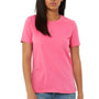 Bella + Canvas Womens Relaxed Jersey Short Sleeve Crewneck T-Shirt - Charity Pink
