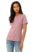 Bella + Canvas BC6400/6400 Womens Relaxed Jersey Short Sleeve Crewneck T-Shirt Orchid Model Front