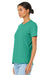 Bella + Canvas BC6400/6400 Womens Relaxed Jersey Short Sleeve Crewneck T-Shirt Teal Green Model 3Q