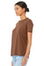 Bella + Canvas BC6400/B6400/6400 Womens Relaxed Jersey Short Sleeve Crewneck T-Shirt Chestnut Brown Model 3Q