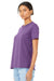 Bella + Canvas BC6400/B6400/6400 Womens Relaxed Jersey Short Sleeve Crewneck T-Shirt Royal Purple Model 3Q