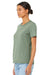 Bella + Canvas BC6400/6400 Womens Relaxed Jersey Short Sleeve Crewneck T-Shirt Sage Green Model 3Q