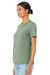 Bella + Canvas BC6400/B6400/6400 Womens Relaxed Jersey Short Sleeve Crewneck T-Shirt Sage Green Model 3Q