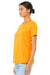 Bella + Canvas BC6400/B6400/6400 Womens Relaxed Jersey Short Sleeve Crewneck T-Shirt Gold Model 3Q