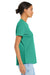 Bella + Canvas BC6400/6400 Womens Relaxed Jersey Short Sleeve Crewneck T-Shirt Teal Green Model Side