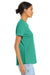 Bella + Canvas BC6400/B6400/6400 Womens Relaxed Jersey Short Sleeve Crewneck T-Shirt Teal Green Model Side
