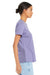 Bella + Canvas BC6400/6400 Womens Relaxed Jersey Short Sleeve Crewneck T-Shirt Dark Lavender Purple Model Side