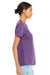 Bella + Canvas BC6400/B6400/6400 Womens Relaxed Jersey Short Sleeve Crewneck T-Shirt Royal Purple Model Side