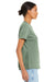 Bella + Canvas BC6400/B6400/6400 Womens Relaxed Jersey Short Sleeve Crewneck T-Shirt Sage Green Model Side