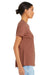 Bella + Canvas BC6400/6400 Womens Relaxed Jersey Short Sleeve Crewneck T-Shirt Terracotta Model Side