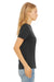 Bella + Canvas BC6400/B6400/6400 Womens Relaxed Jersey Short Sleeve Crewneck T-Shirt Dark Grey Model Side