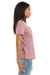 Bella + Canvas BC6400/6400 Womens Relaxed Jersey Short Sleeve Crewneck T-Shirt Orchid Model Side