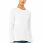 Bella + Canvas Womens Jersey Long Sleeve Crewneck T-Shirt - White