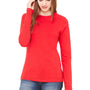 Bella + Canvas Womens Jersey Long Sleeve Crewneck T-Shirt - Red