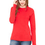 Bella + Canvas Womens Jersey Long Sleeve Crewneck T-Shirt - Red