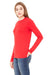Bella + Canvas BC6500/6500 Womens Jersey Long Sleeve Crewneck T-Shirt Red Model Side