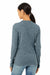 Bella + Canvas B6500/6500 Womens Jersey Long Sleeve Crewneck T-Shirt Heather Slate Model Back