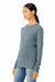 Bella + Canvas B6500/6500 Womens Jersey Long Sleeve Crewneck T-Shirt Heather Slate Model 3Q