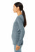 Bella + Canvas B6500/6500 Womens Jersey Long Sleeve Crewneck T-Shirt Heather Slate Model Side