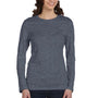 Bella + Canvas Womens Jersey Long Sleeve Crewneck T-Shirt - Heather Deep Grey
