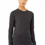 Bella + Canvas Womens Jersey Long Sleeve Crewneck T-Shirt - Heather Dark Grey