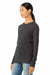 Bella + Canvas B6500/6500 Womens Jersey Long Sleeve Crewneck T-Shirt Heather Dark Grey Model 3Q