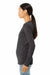 Bella + Canvas B6500/6500 Womens Jersey Long Sleeve Crewneck T-Shirt Heather Dark Grey Model Side