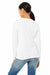 Bella + Canvas BC6500/6500 Womens Jersey Long Sleeve Crewneck T-Shirt White Model Back